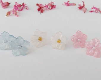 Cherry Blossom Earrings - Sakura Studs - Japanese Earrings - Kawaii Earrings