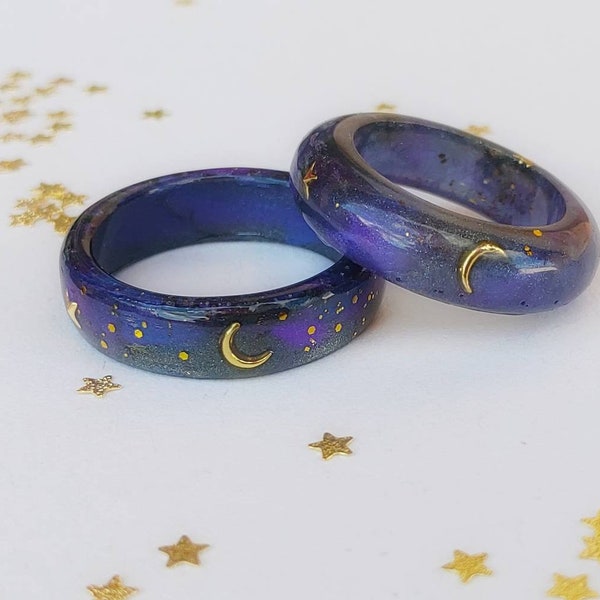 Galaxy Ring - Moon Ring - Astronomy Gifts - Space Ring - Celestial Ring - Thumb Ring - Cool Rings