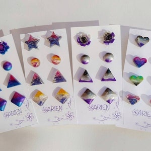 Pride Earrings - Bisexual Earrings - Lesbian Earrings - Asexual Earrings - Pansexual Jewelry - Ace Earrings - LGBT Studs - Aromantic Studs