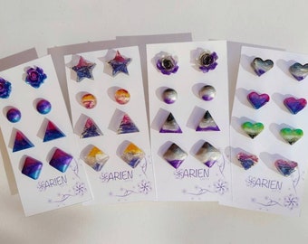 Pride Earrings - Bisexual Earrings - Lesbian Earrings - Asexual Earrings - Pansexual Jewelry - Ace Earrings - LGBT Studs - Aromantic Studs