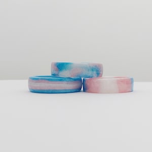 Transgender Ring - Trans Pride Ring - Transgender Jewelry - Transgender Pride - Resin Ring - LGBTQ Ring