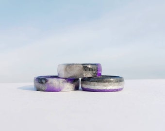 Asexual Ring - Asexual Pride Ring - Asexual Jewelry - Asexual Pride - Resin Ring - LGBTQ Ring