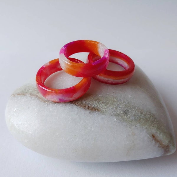 Lesben Ring - Lesben Ring - Lesben Schmuck - Lesben Schmuck - Resin Ring - LGBTQ Schmuck