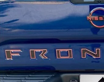 for NISSAN FRONTIER 2022 2023 2024 2025 Raised Tailgate Decals Stickers Insert Letters (flags REFLECTIVE)