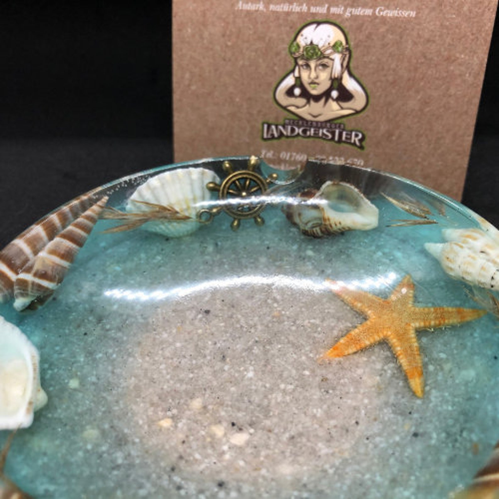 Ashtray Beach Motif Resin Art Gift for Men and Women Etsy