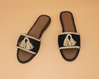 Handcrafted Raffia Sandals for Women | Eco-Friendly Boho Shoes | Unique Artisan Touch