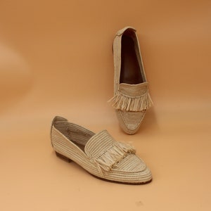 oxford shoes , Handcrafted Shoes, Casual walking Shoes, Women&#39;s Moccasins, Raffia Womens Shoes, Leather shoes Women flat Women, gift for her
