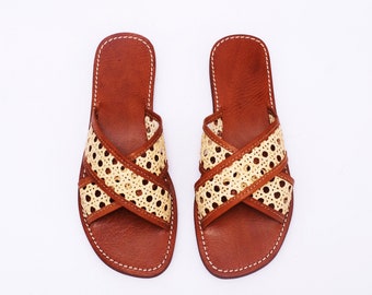 Handmade Raffia Women’s Sandals | Comfortable & Stylish Boho Footwear | Eco-Friendly Summer Shoes | Customizable Sizes