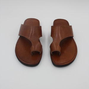 Genuine leather Barefoot, Brown Huarache sandals, elegant gladiator, Beach shoes, Leather sandals, Greek Leather Sandals
