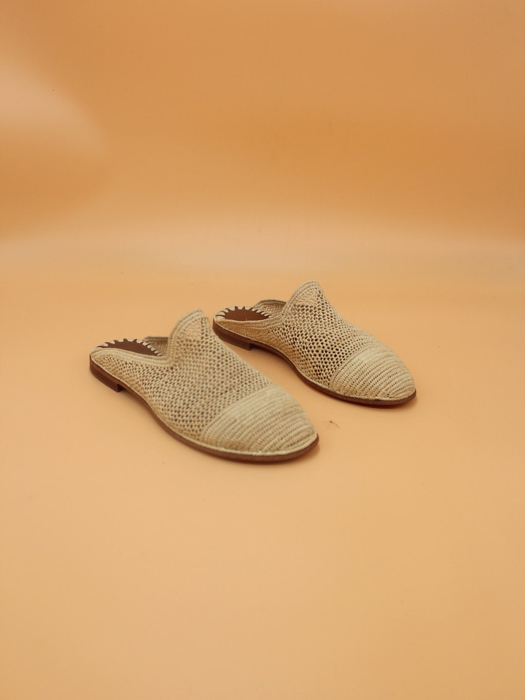 Raffia Shoes , Raffia Mules , Handmade Raffia Slippers , Raffia Slides
