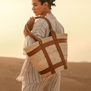 Straw Bag, Straw Basket, Natural Bag, Beach Bag, Handmade Bag, Morocco Bag, Moroccan Basket, Crossbody Bag, français Basket, Summer Bag