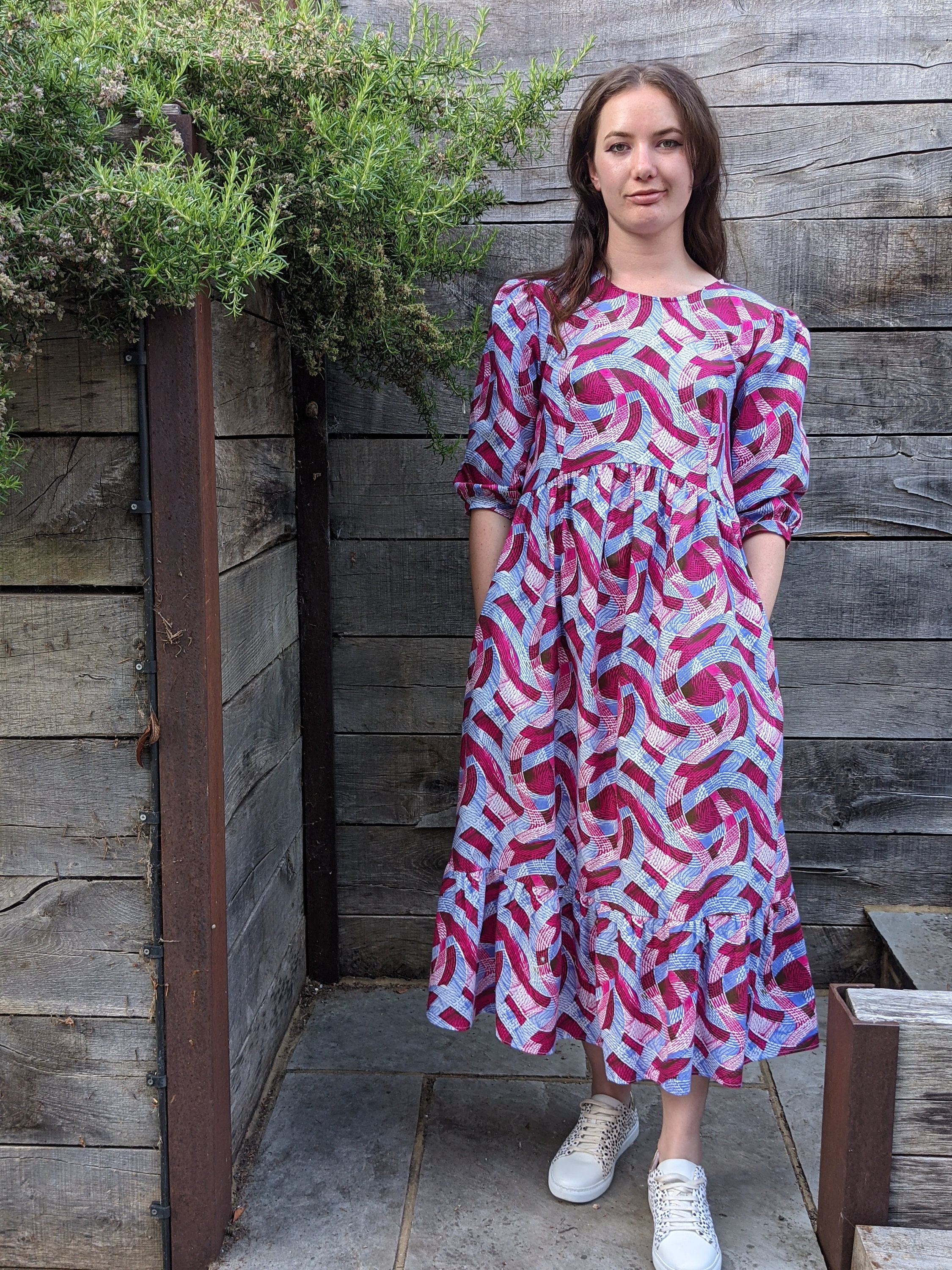 Tiered Boho Styled Midi Dress With Half Sleeves From Cotton - Etsy UK