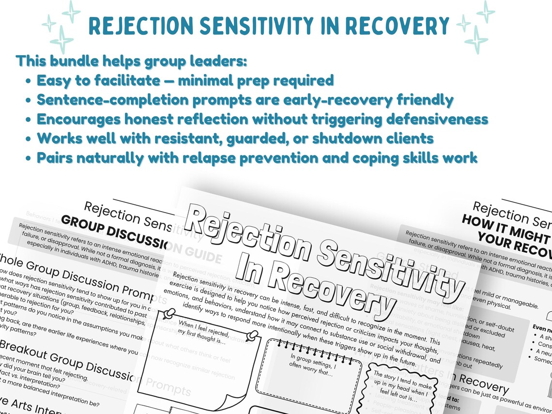 Rejection Separation Worksheet.pdf Rejection Sensitivity in Addiction Recovery: Printable Worksheet ...