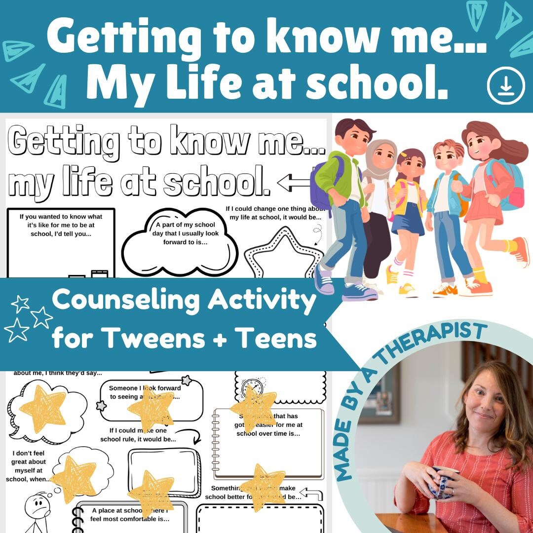 Getting to Know Me and My Life at School: Rapport Building Worksheet ...