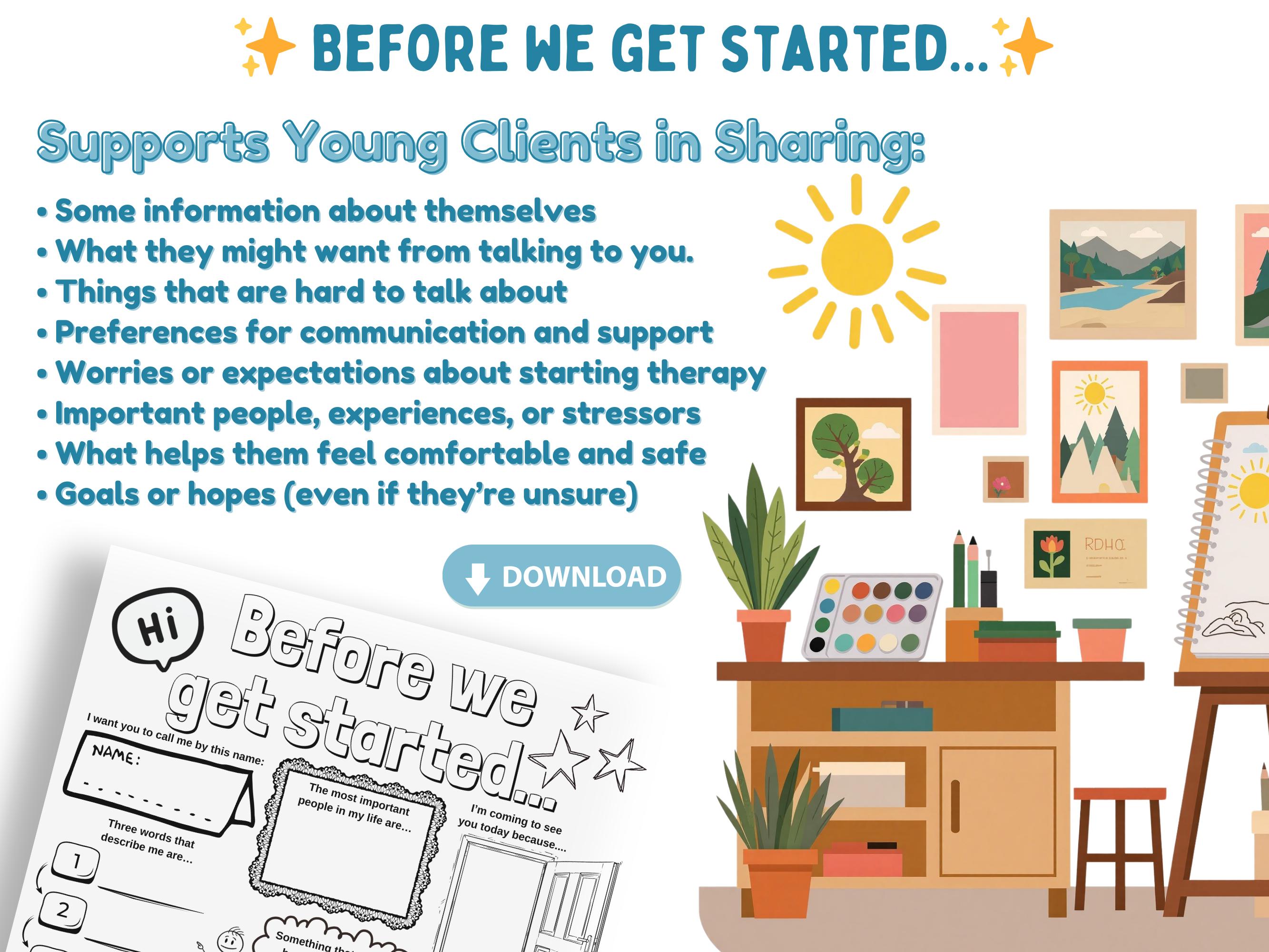 Before We Get Started: Child, Tween and Teen Therapy Intake and Rapport ...