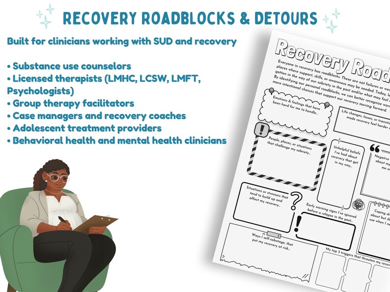 Addiction and Substance Use Recovery Group Therapy Worksheet: Recovery ...