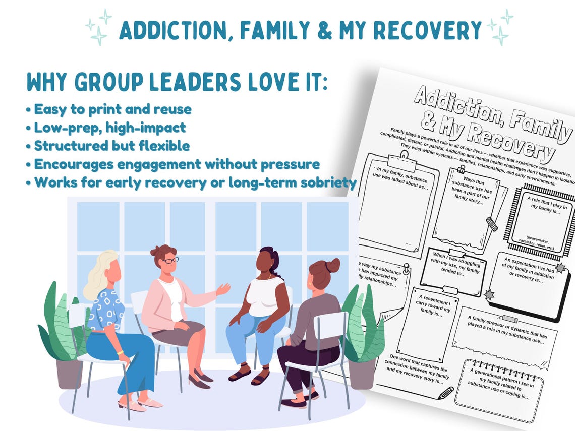 Addiction, Family and My Recovery- Group and Individual Therapy Activity With Discussion Guide ...