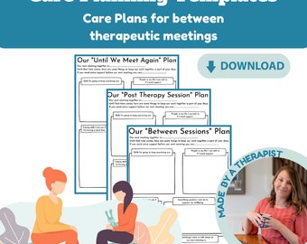 Care Plan for Post-Therapy Session, Safety Coping Strategies Mental Health School Guidance Therapist Tool Printable Treatment Intervention