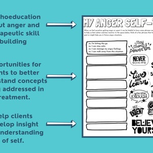 Anger Management Therapy Printable Worksheets for Kids and Teens School ...
