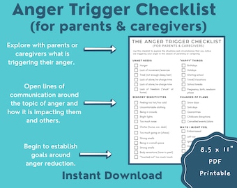 Anger Trigger Checklist for Parents & Caregivers (PDF Download)
