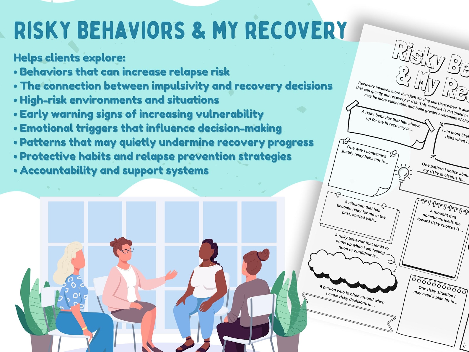 Risky Behaviors in Addiction Recovery: Relapse Prevention Worksheet ...