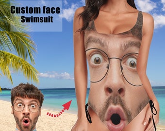 Custom Swimsuit Face/Personalize Bachelorette Swimsuit/Women Swimsuit/Bride bathing Suit/Bachelorette Squad bathing suit/One Piece