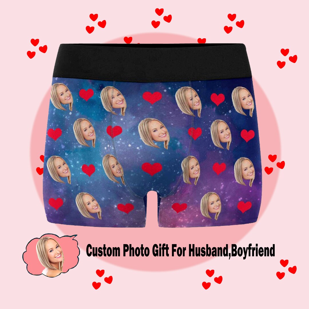 Custom Funny Boxer Briefs For Men - Personalized Underwear With Photo Face Print, Gift For Husband Boyfriend