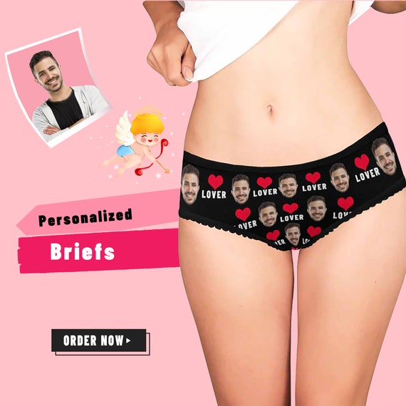 Custom Face Briefs,personalized Photo Women Underwear, Gift for