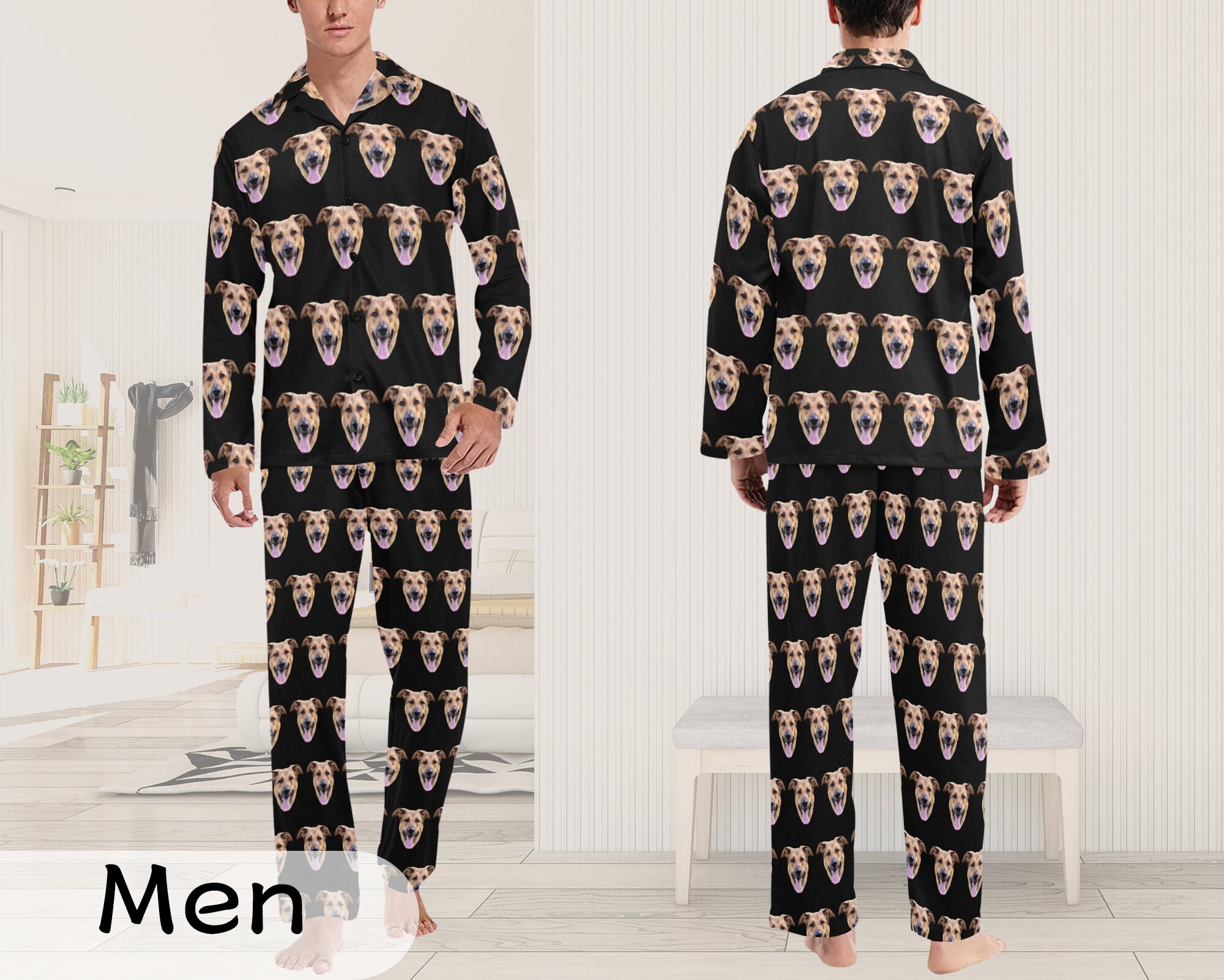 Custom Face Pajamas Setpersonalized Pajamachristmas Etsy