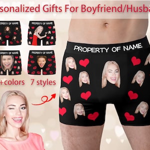 Custom Boxer Briefs,Personalized Photo Gift for Boyfriend/Husband,Funny Wedding Gifts,Custom Men underwear,Valentine&#39;s Day Gift for Him