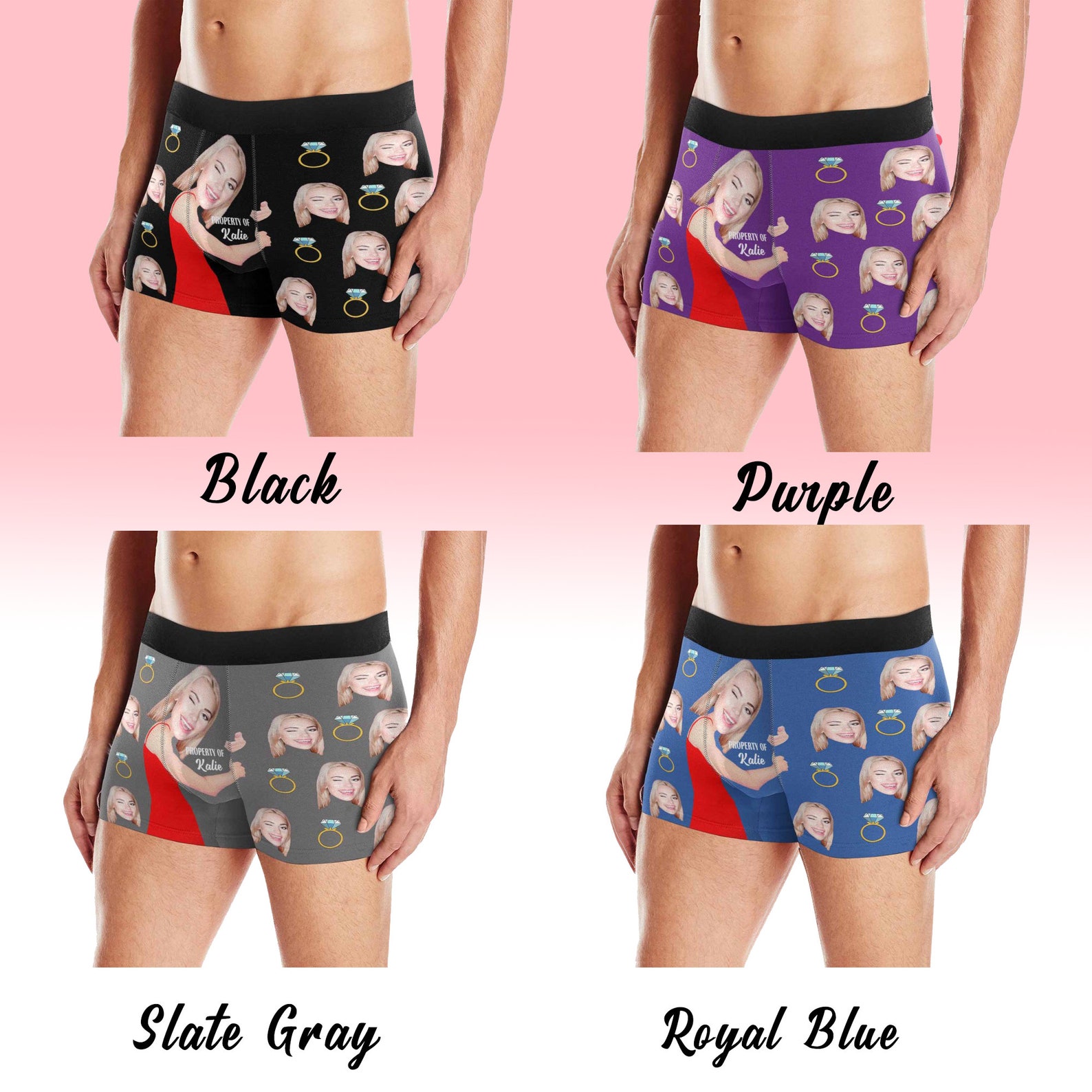 Custom Briefs Personalized Face Boxer Briefs, Custom Photo Underwear, Boyfriend ...