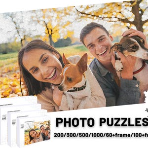Personalized Photo Puzzle,Custom 300 500 1000 Pieces Wooden Puzzle,Custom Adult Jigsaw,Custom Christmas Gifts for Him,Her,Gifts for Couples