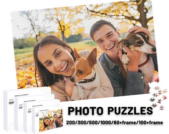 Personalized Family Photo Puzzle, Custom Wooden Jigsaw Gift
