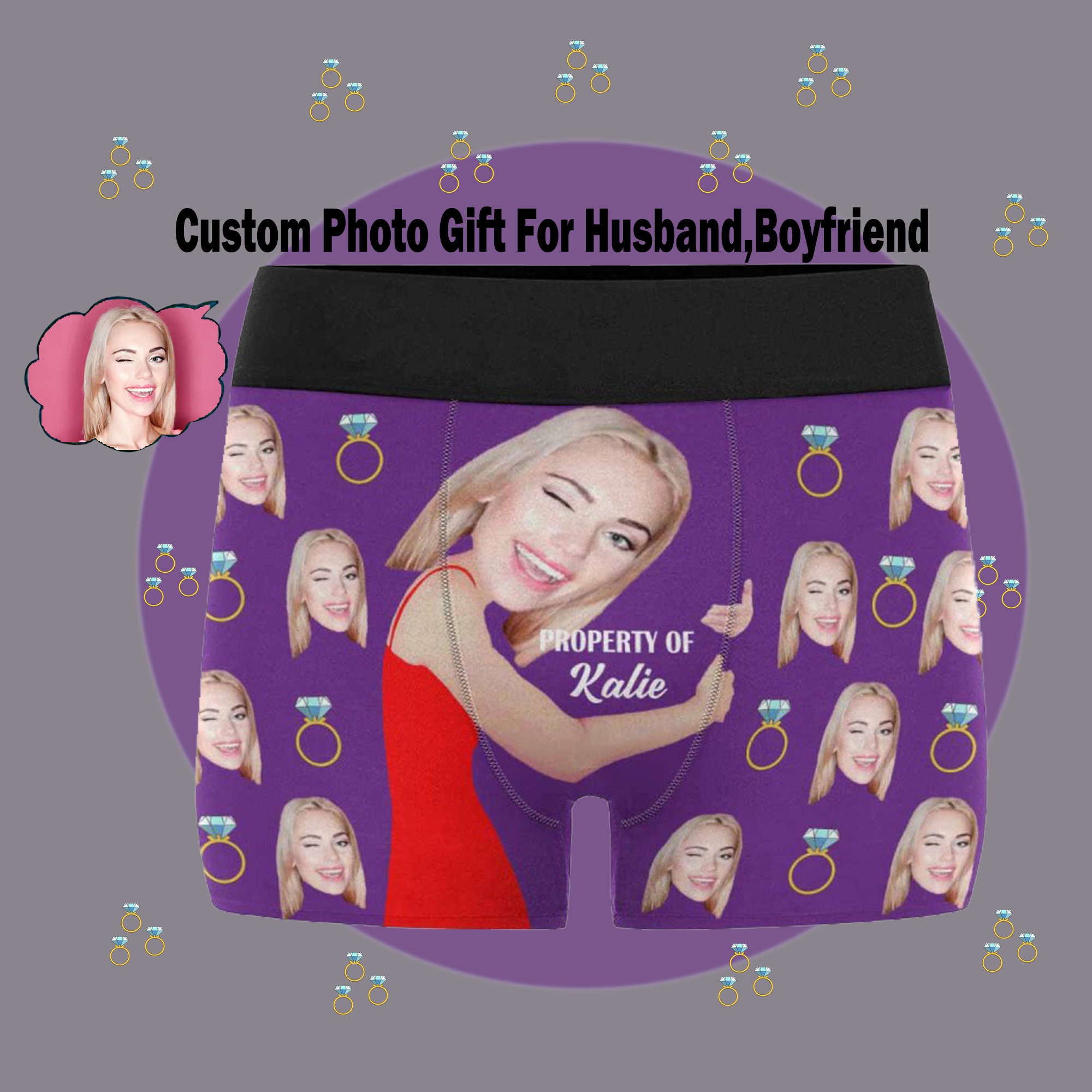 Custom Briefs Personalized Face Boxer Briefs, Custom Photo Underwear, Boyfriend ...