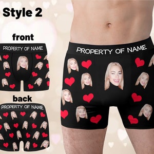 Personalized Photo Gift for Boyfriend/Husband,Custom Boxer Briefs,Custom Men underwear,Valentine's Day Gift for Him,Funny Wedding Gifts image 3