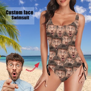 Custom Swimsuit Women/Personalize Face Swimsuit/Face Swimsuit/Bride bathing Suit/Bachelorette Squad bathing suit/Gift for Her/Wife/Birthday
