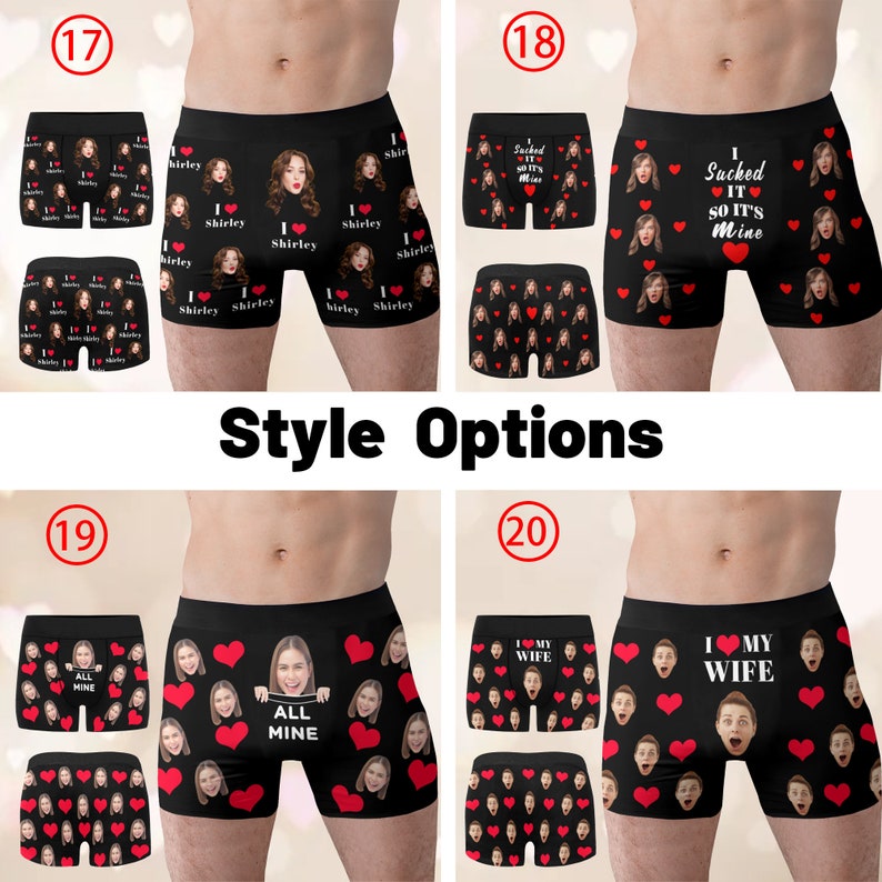 Personalized Photo Gift for Boyfriend/Husband,Custom Boxer Briefs,Face Underwear,Custom Men underwear,Anniversary/Birthday Gift for Him image 6