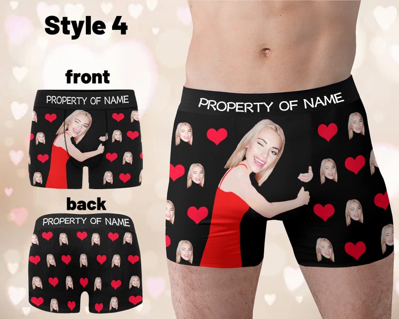 Personalized Photo Gift for Boyfriend/Husband,Custom Boxer Briefs,Custom Men underwear,Valentine's Day Gift for Him,Funny Wedding Gifts image 5