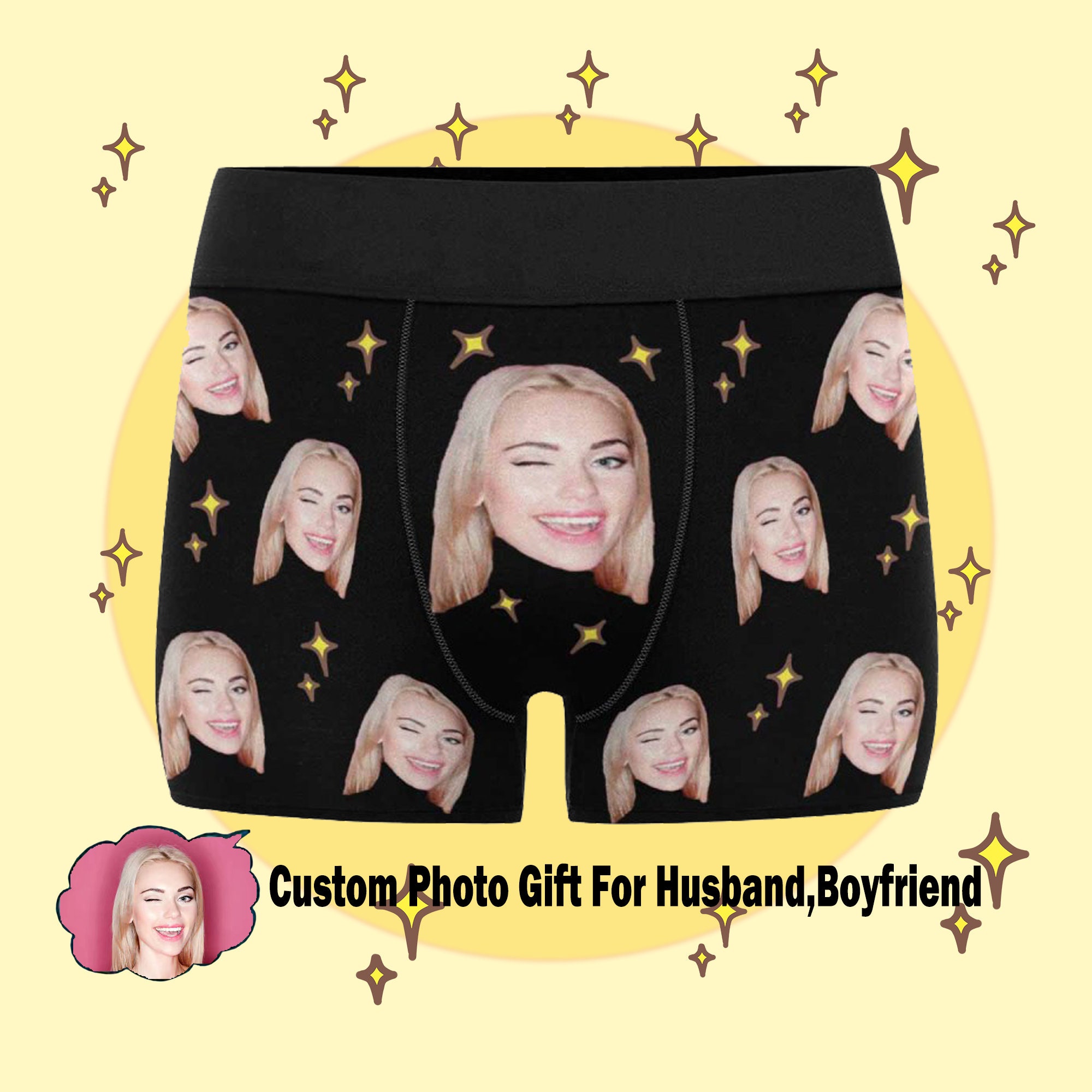 Custom Briefs Personalized Face Boxer Briefs, Custom Photo Underwear, Gift for Him - Etsy