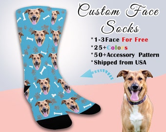 Custom Face Socks -Custom Photo Socks,Face Socks, Custom Pet Socks,Personalized Socks, Dog Socks Custom, Picture Socks,Pet Lover Gift