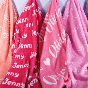Personalized Name Blanket for girl,Custom Kids Name Blanket,Baby Girl Blanket,Birthday/Christmas/Milestone Gift for Baby,Boy,Girl,Newborns