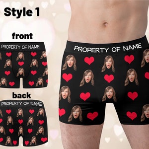 Personalized Photo Gift for Boyfriend/Husband,Custom Boxer Briefs,Custom Men underwear,Valentine's Day Gift for Him,Funny Wedding Gifts image 2