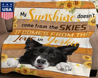 Personalized Pet Photo Blanket, Custom Pet Memorial Gift