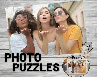 Personalized Photo Puzzle, Custom Wooden Jigsaw Puzzle, Christmas Gift