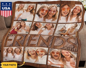 Custom Photo Blanket, Friends Gift