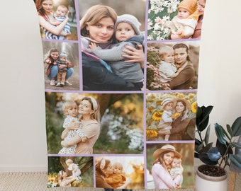 Personalized Photo Blanket, Customizable Photo Blanket, Personalized Gift, Memorial Blanket, Mother's Day Gift For Mom/Grandma