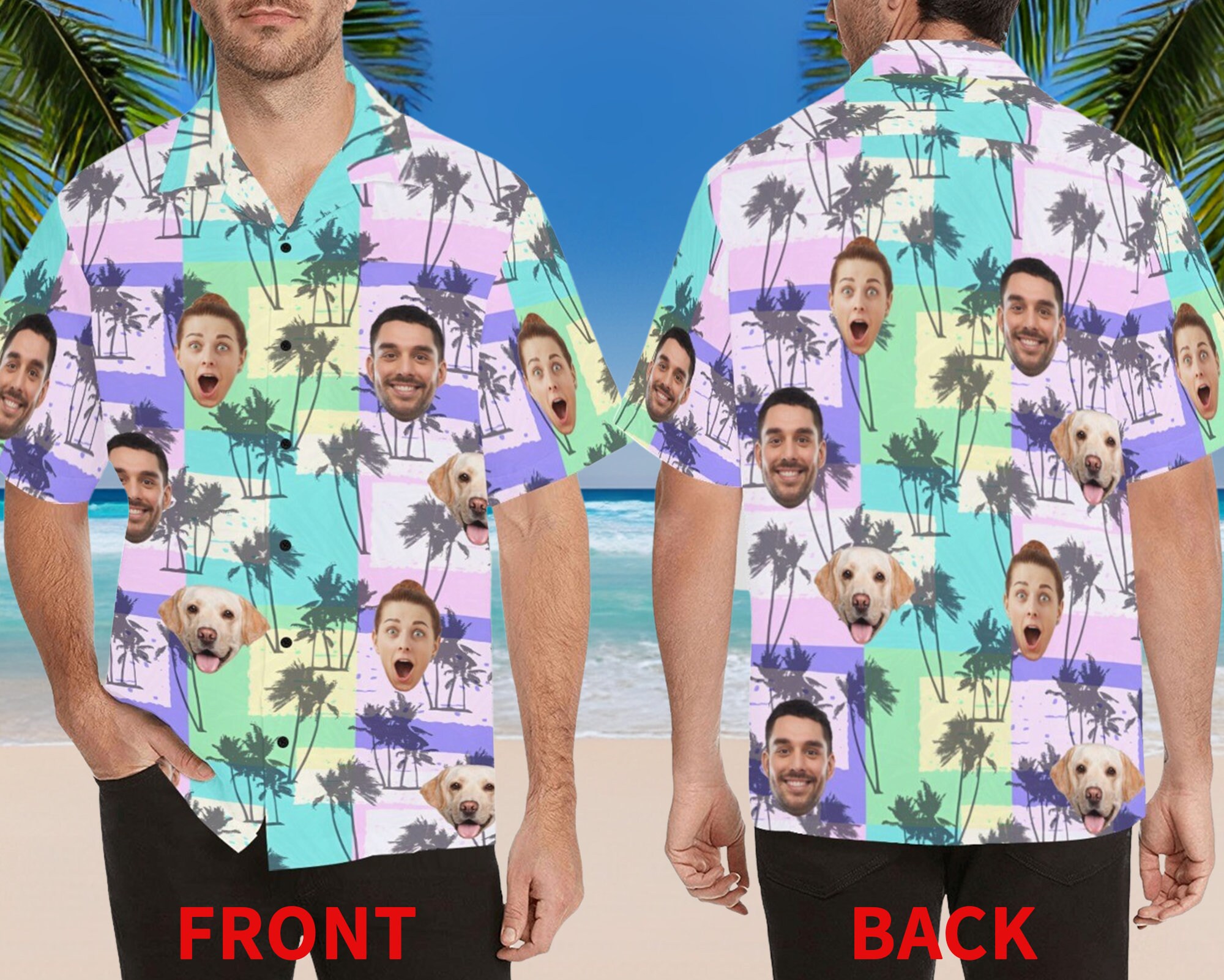 Discover Personalized  Hawaiian Shirts with Pet Face,Custom Hawaiian Shirts