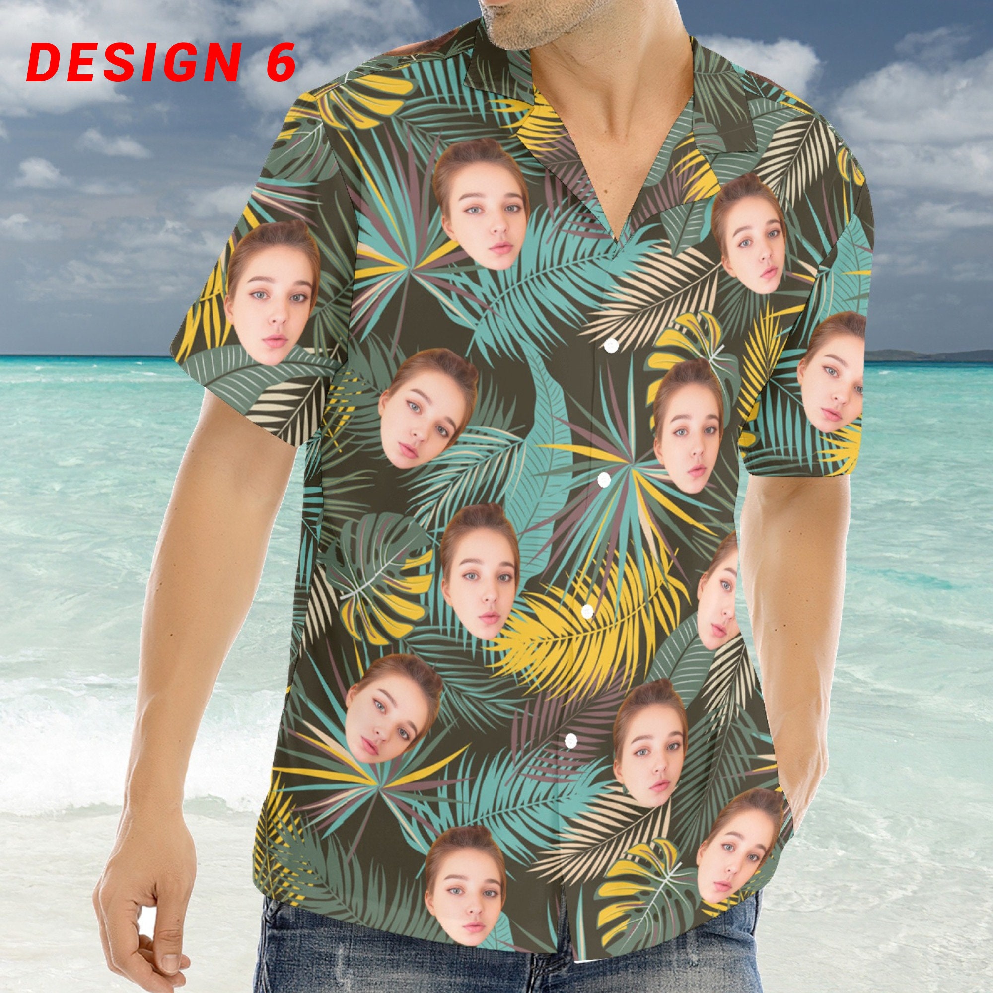 Camicia hawaiana Aloha personalizzata, camicia personalizzata per le vacanze tropicali - Italia
