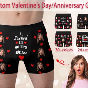 Custom Men Underwear,Personalized Face Boxer Briefs,Face Boxer Brief,Birthday/Anniversary/Christmas/Valentine's Gift for Boyfriend Husband