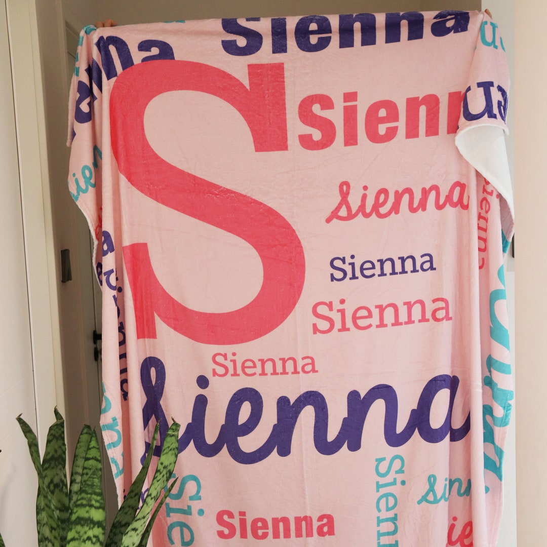 Custom Blanket With Name,personalized Name Blanket Monogrammed Blanket Gift for Boy Girl